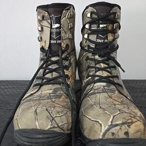 Men's Field & Stream Camo 8" Waterproof Rubber Boots Size 10 Scent Free READ